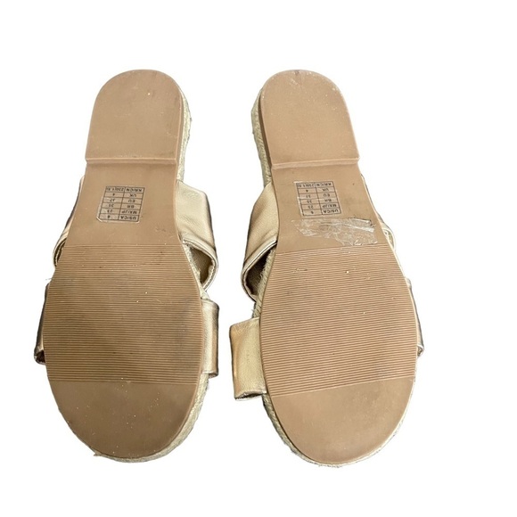 Forever 21 Rose Gold Vegan Leather Espadrille Sandal Size 6 - Picture 6 of 8